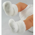 Newborn White Booties w/ Tread